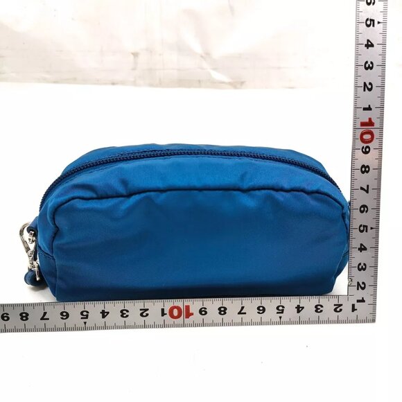 Prada Cosmetic Pouch Blue Nylon 137-012825 - Picture 2 of 12